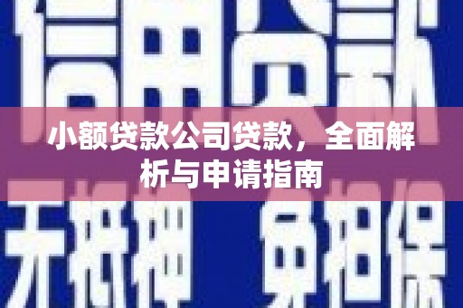 解放小额贷款公司贷款，全面解析与申请指南