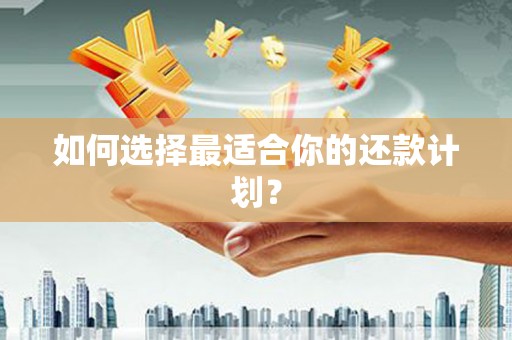 解放如何选择最适合你的还款计划？