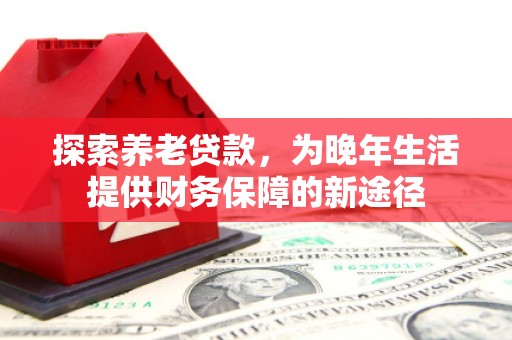 解放探索养老贷款，为晚年生活提供财务保障的新途径