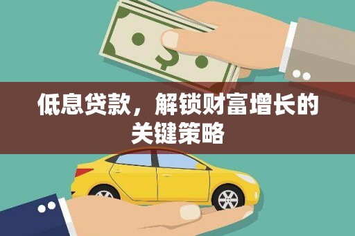 解放低息贷款，解锁财富增长的关键策略
