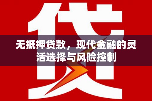 解放无抵押贷款，现代金融的灵活选择与风险控制