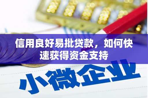 解放信用良好易批贷款，如何快速获得资金支持