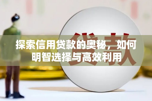 解放探索信用贷款的奥秘，如何明智选择与高效利用