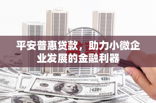 解放平安普惠贷款，助力小微企业发展的金融利器